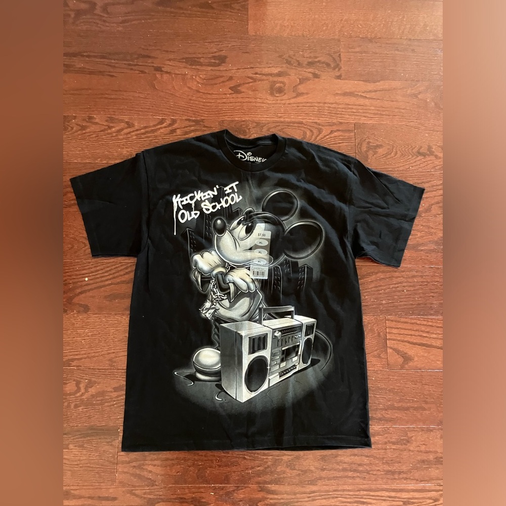 Disney Mickey Mouse Kicking it Old School Tshirt